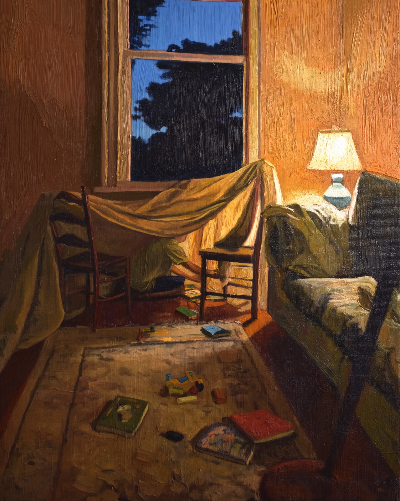 Boy Playing in Blankets 2